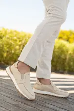 Erkek Casual Deri Slip-On Sneaker