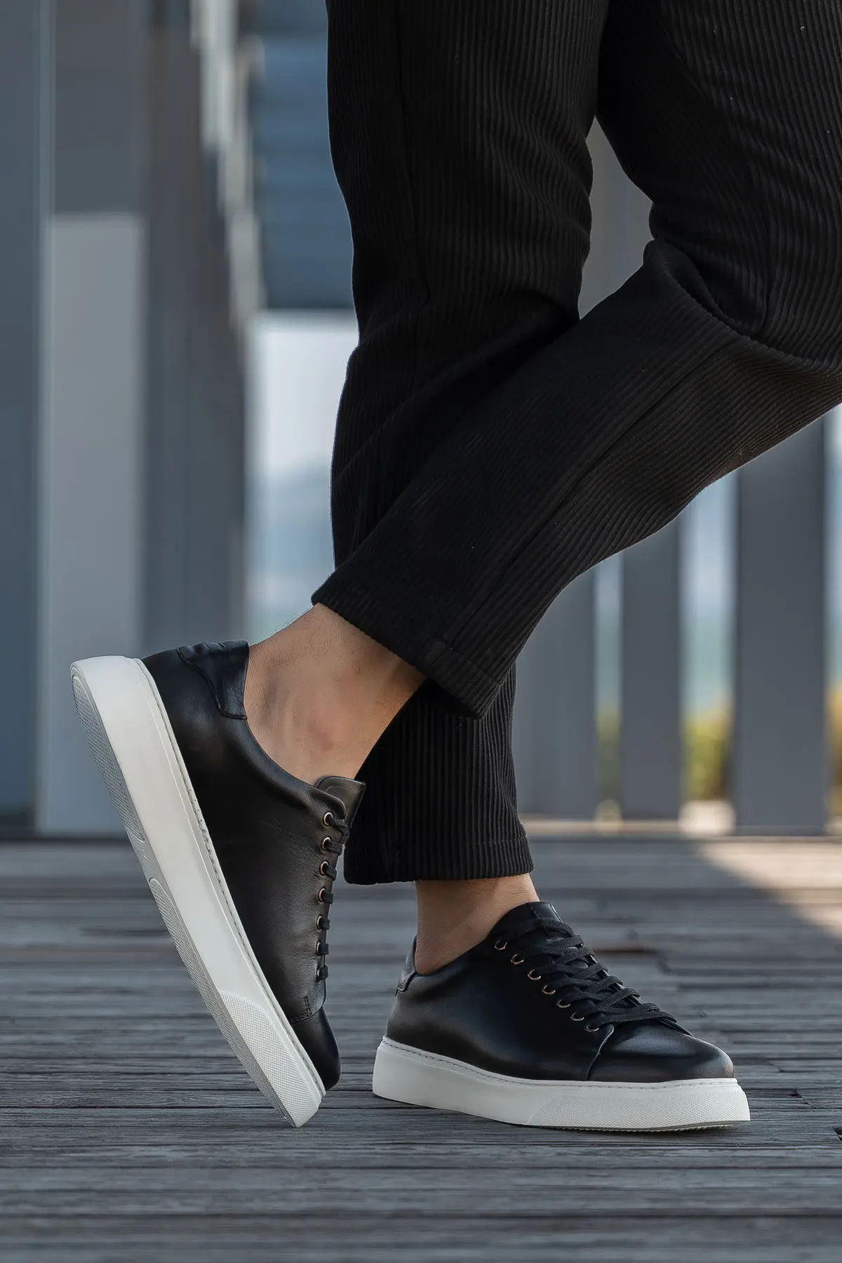 Erkek Hakiki Deri Eva Taban Sneaker