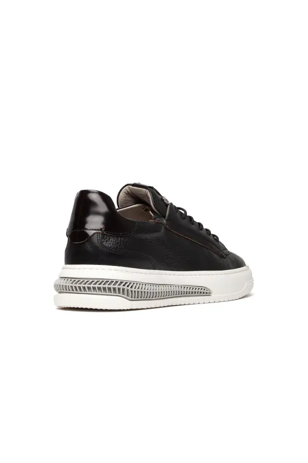 Erkek Hakiki Deri  Şeritli Günlük Sneaker