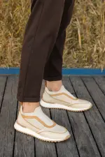 Erkek Hakiki Deri Slip-On Sneaker