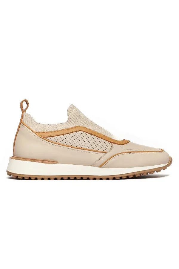 Erkek Hakiki Deri Slip-On Sneaker