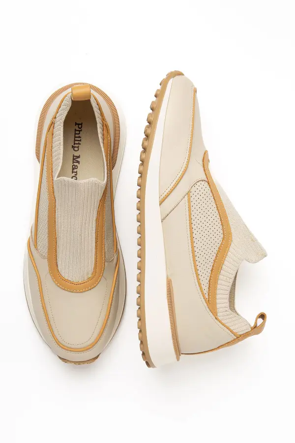 Erkek Hakiki Deri Slip-On Sneaker