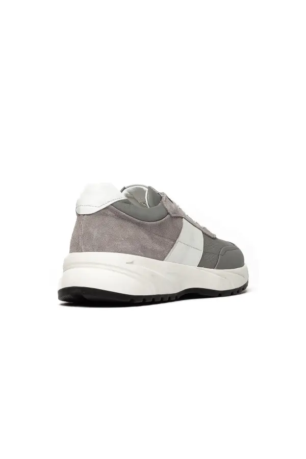 Erkek Hakiki Deri Süet Detaylı Sneaker