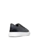 Erkek Kalın Beyaz Tabanlı Hakiki Deri Sneaker