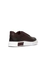 Erkek Retro Dikiş Detaylı Hakiki Deri Sneaker
