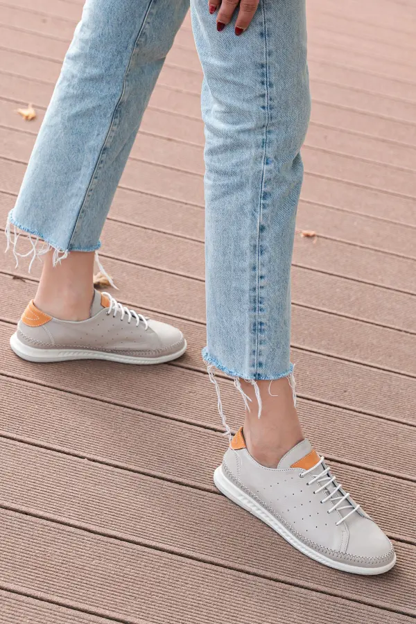 Comfort İçi Dışı Deri Kadın Sneaker
